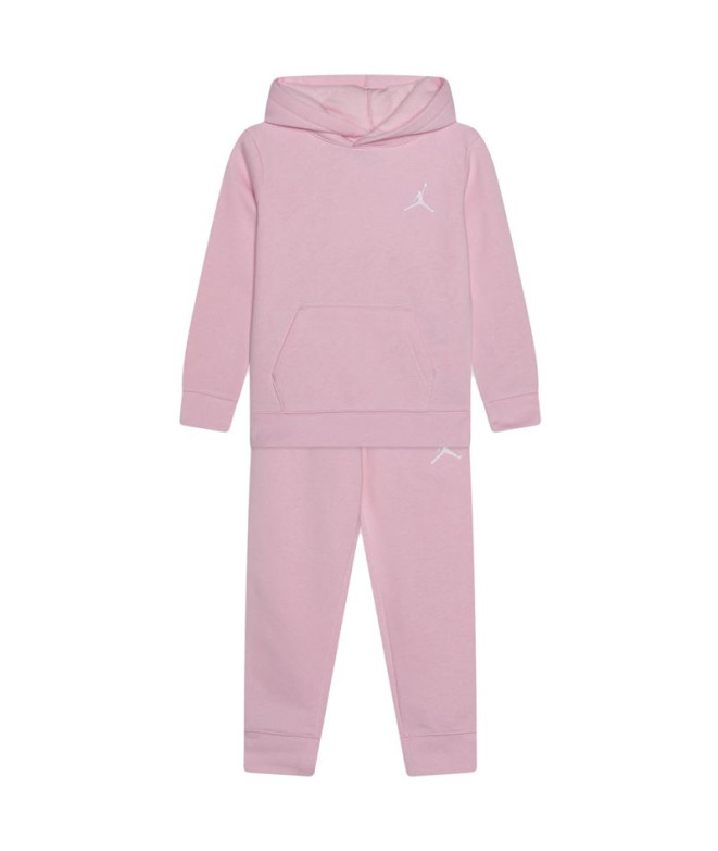 Conjunto Jordan Essentials Fleece Pullover Set Infantil Rosa
