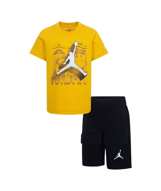 Conjunto Set Menino Jordan Air 2 3D Ft Short Preto