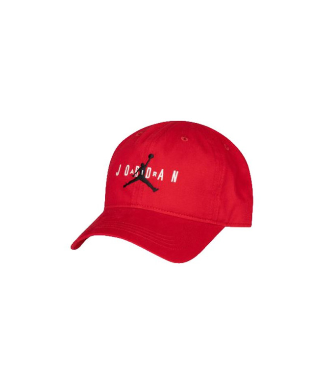 Boné Jordan Curve Brim Ajustável Menino Vermelho