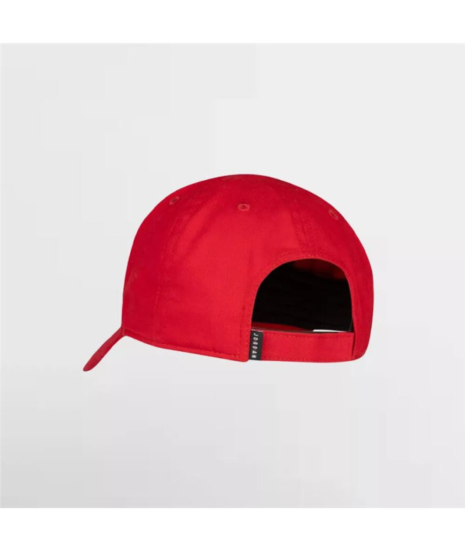 Gorra Jordan Curve Brim Adjustable Niño Rojo