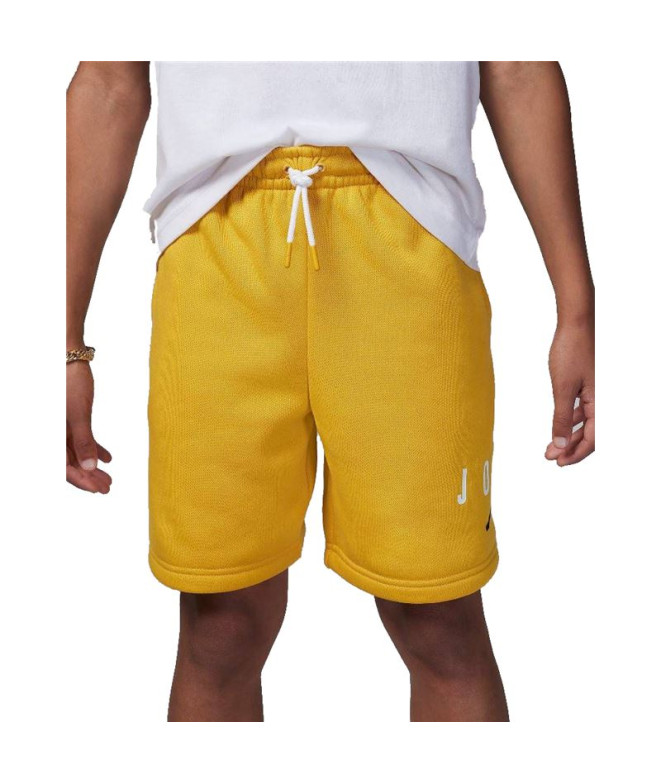 Calça Jordan Jumpman Sustainable Short Infantil Amarelo