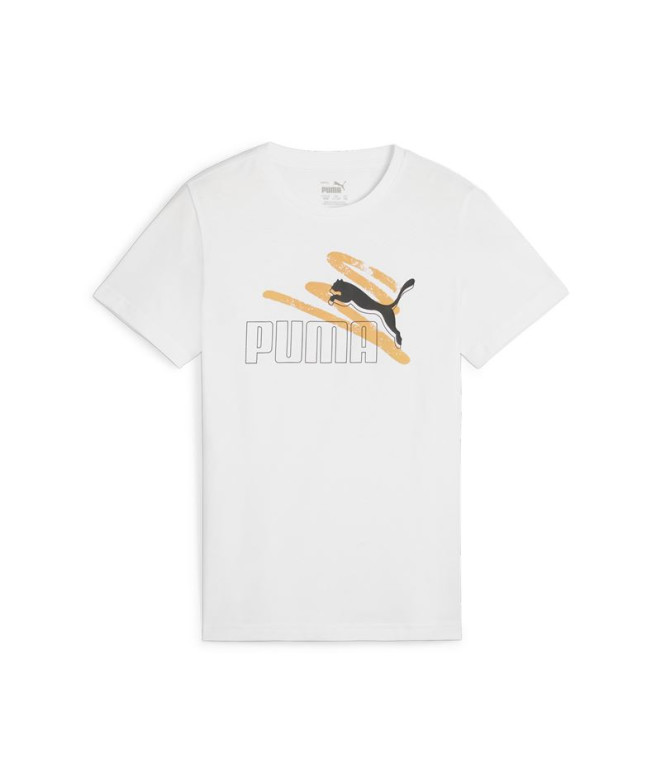 Camiseta Puma Essential+ AB verão Infantil Branco