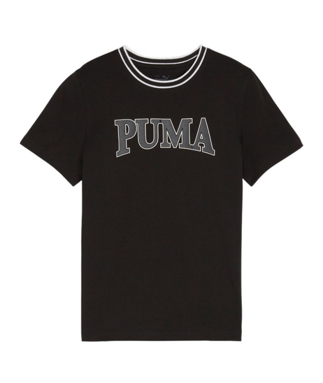 Camiseta Puma Squad Negro Infantil