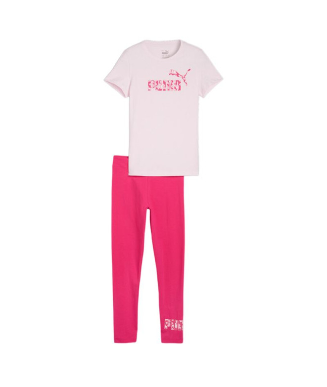 Fato de treino Legging Puma ANIMAL e Whisp Of Rosa Infantil