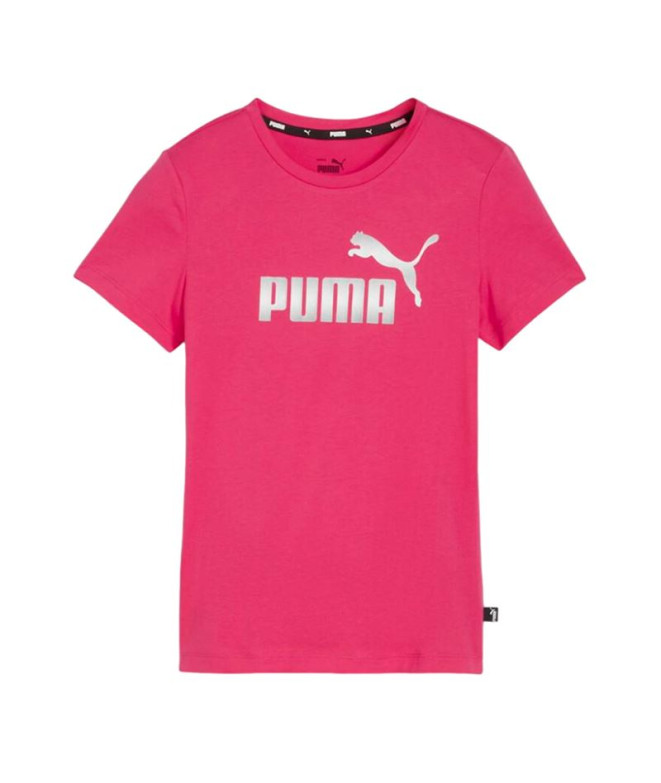 Camiseta Puma Essentials+ Infantil Rosa