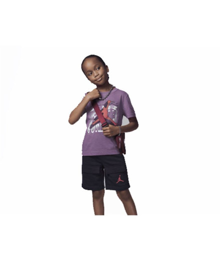 Conjunto Jordan Air 2 3D Ft Short Set Niño Morado Conjunto Jordan Air 2 3D Ft Short Set Niño Morado
