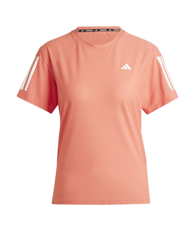 Camiseta de Running adidas Own The Run Mujer Coral