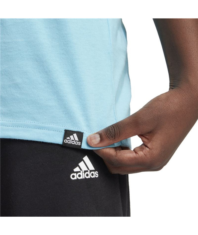 T-shirt adidas Camo Linear Enfant Bleu