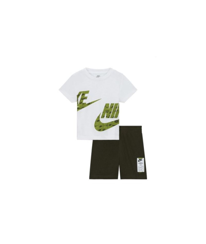 Ensemble Nike Nsw Club Splty Ft Short Set Enfant Khaki