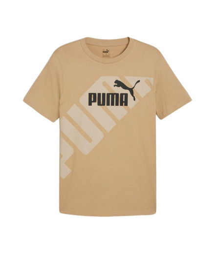 Camiseta Puma Power Graphic Castanho Infantil Camiseta Puma Power Graphic Castanho Infantil