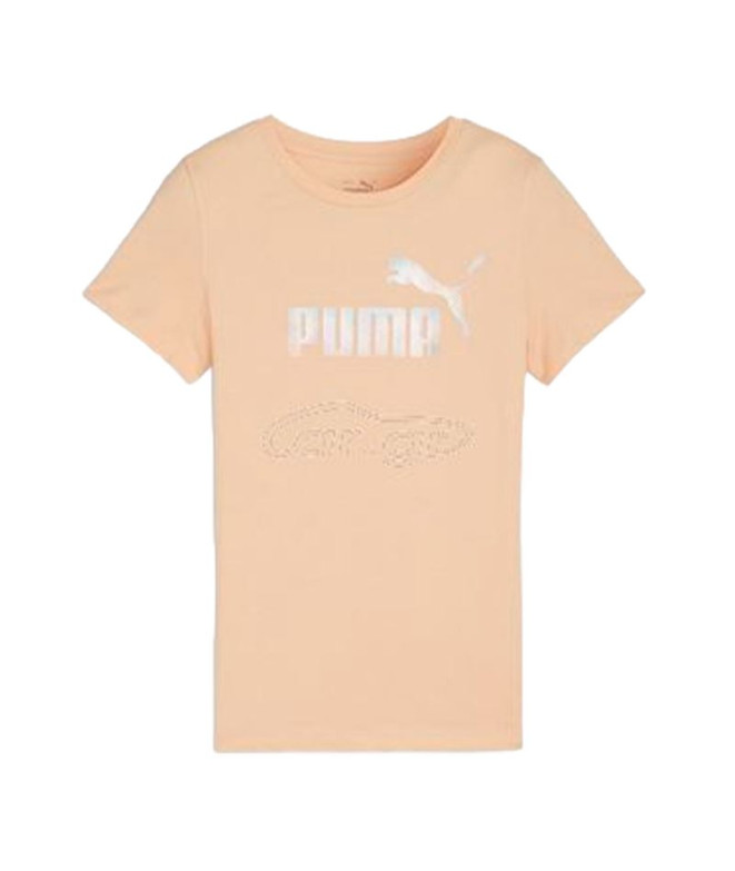 Camiseta Puma Essentials+ SUMMER DAZE Peach Fizz Infantil