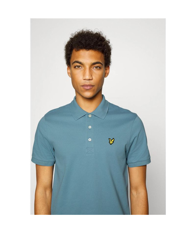 Camisa pólo masculina Lyle & Scott V1-Plain Azul