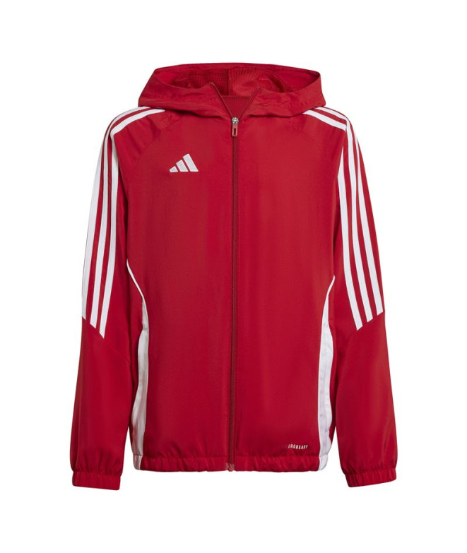 Corta-vento de Futebol adidas Tiro24 Infantil Vermelho