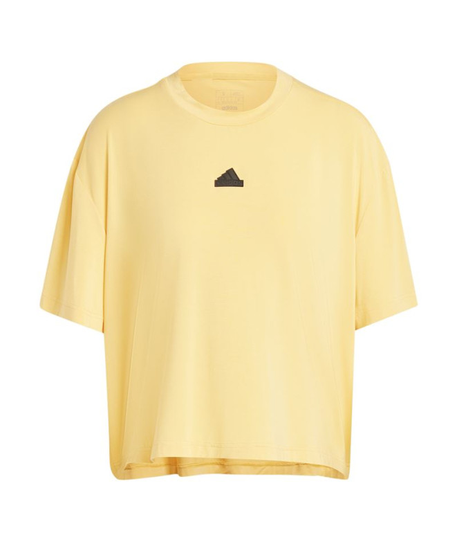 Camiseta adidas City Escape Q2 Loose Mujer Amarillo