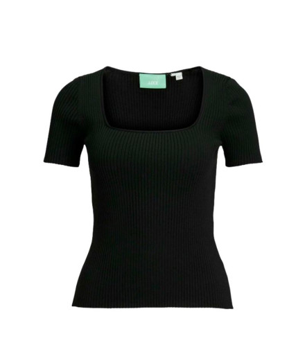 Camiseta Jack & Jones Jxsky Ss Knit Preto Camiseta Jack & Jones Jxsky Ss Knit Preto