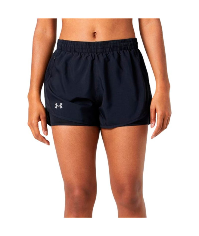 Pantalón de Running Under Armour Fly By 2-in-1 Shorts Mujer Negro