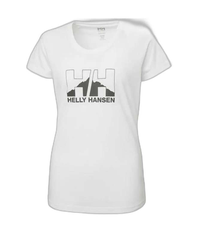 Camiseta Helly Hansen Nord Graphic Drop Mulher Branco