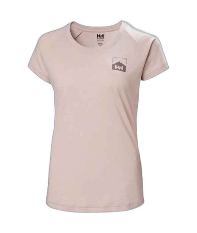 Camiseta Helly Hansen Nord Graphic Drop Mujer Rosa