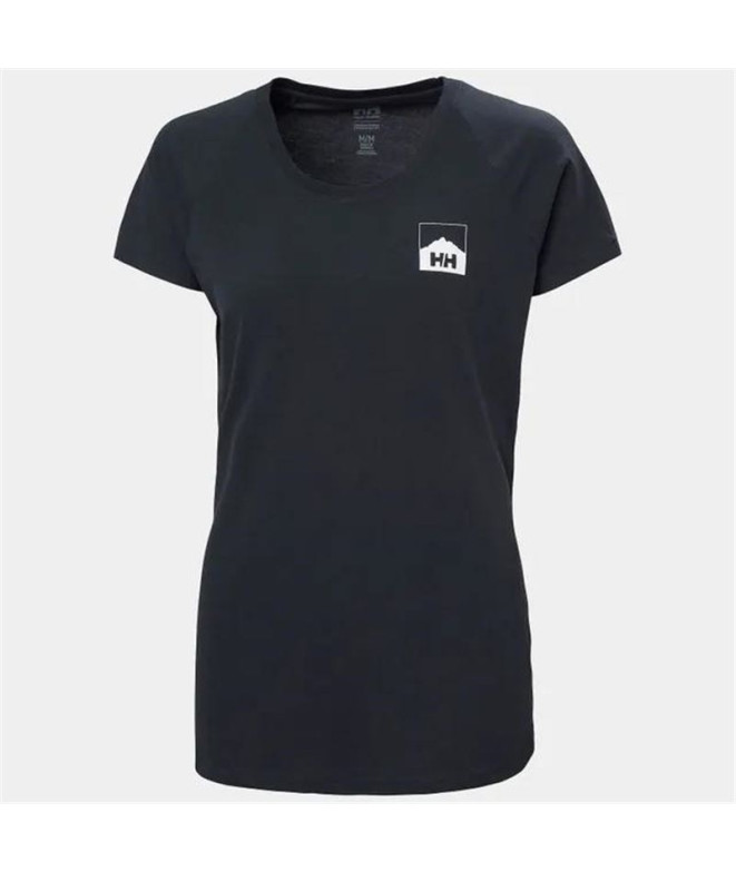 Camiseta de Montaña Helly Hansen Nord Graphic Drop Mujer Navy
