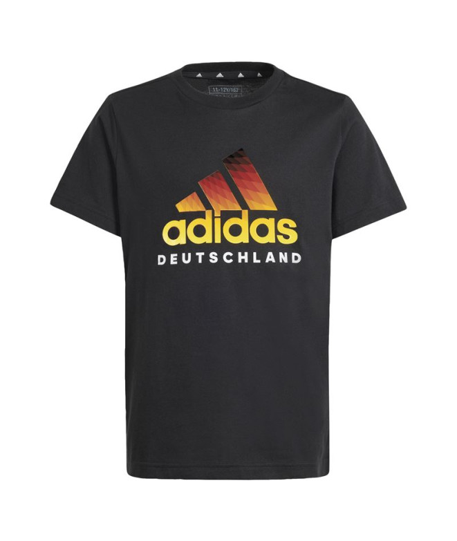 Camiseta adidas Alemanha Infantil Preto