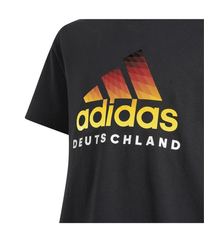 Camiseta adidas Alemanha Infantil Preto