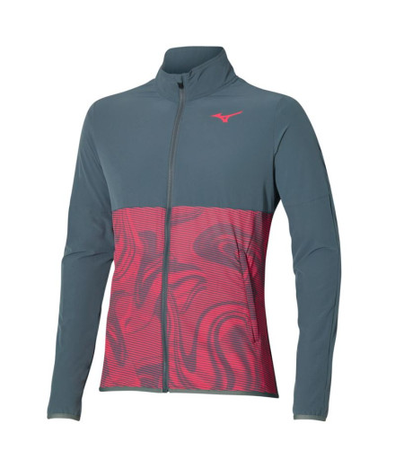 Casaco Mizuno Charge Printed Homem Cinzento