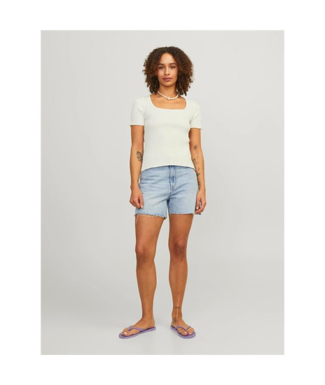 T-shirt Jack & Jones Jxsky Ss Knit Cloud Dancer