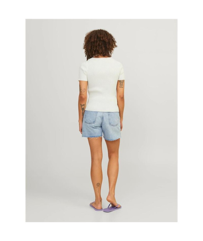 T-shirt Jack & Jones Jxsky Ss Knit Cloud Dancer