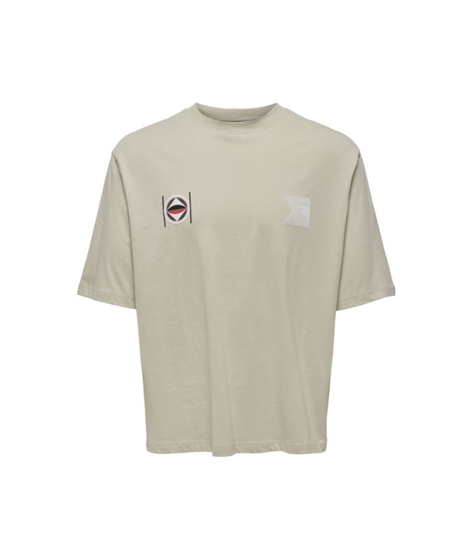 T-shirt Only & Sons Onslenny Ovz Element Beige Homme
