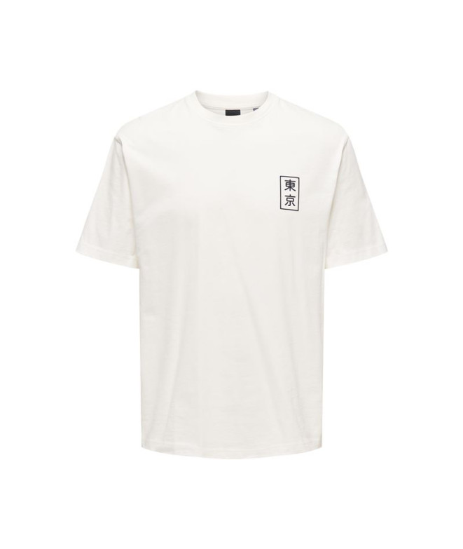 Camiseta Only & Sons Onskace Rlx Jap Branco Homem