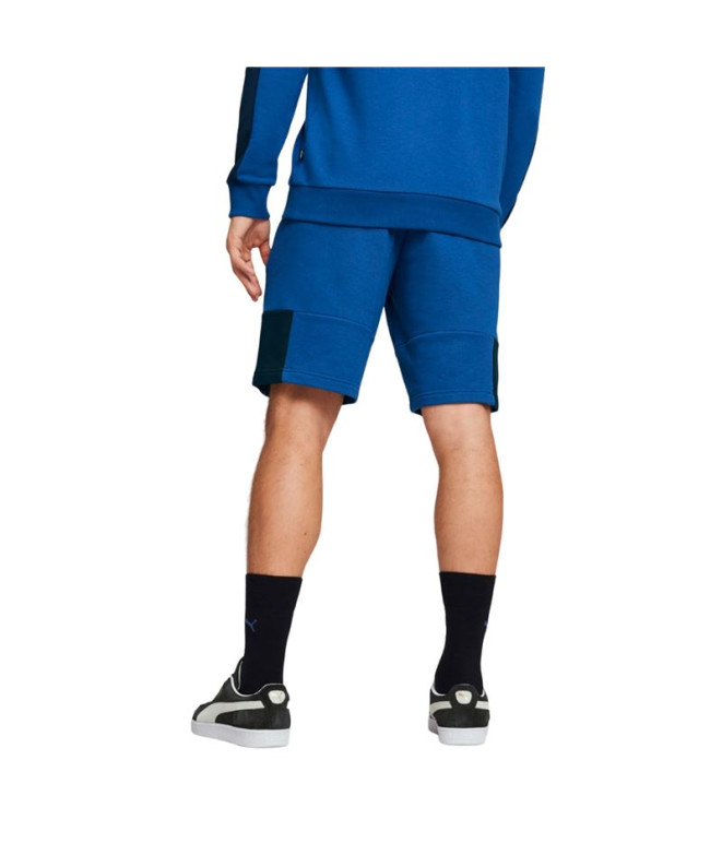 Calça Puma Essentials Block X Tape Azul Homem