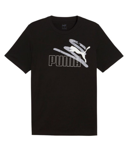 Camiseta Puma Essentials + AB Summer Negro Hombre Camiseta Puma Essentials + AB Summer Negro Hombre