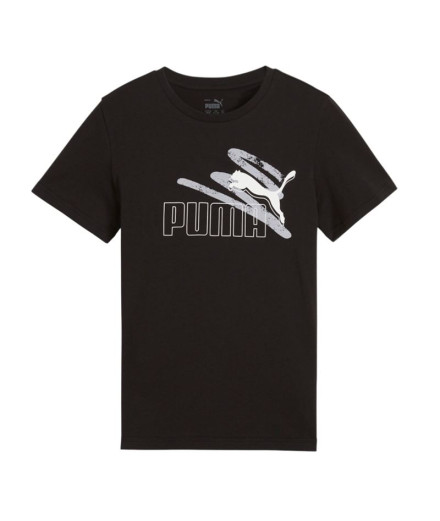 Camiseta Puma Essentials+ AB verão Preto Infantil Camiseta Puma Essentials+ AB verão Preto Infantil