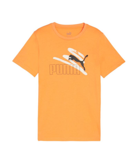 Camiseta Puma Essentials+ AB Summer Clementine Infantil Camiseta Puma Essentials+ AB Summer Clementine Infantil