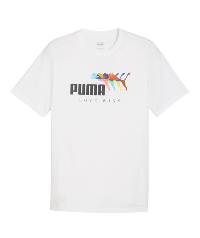 Camiseta Puma Essentials+ Woven NS Branco Homem