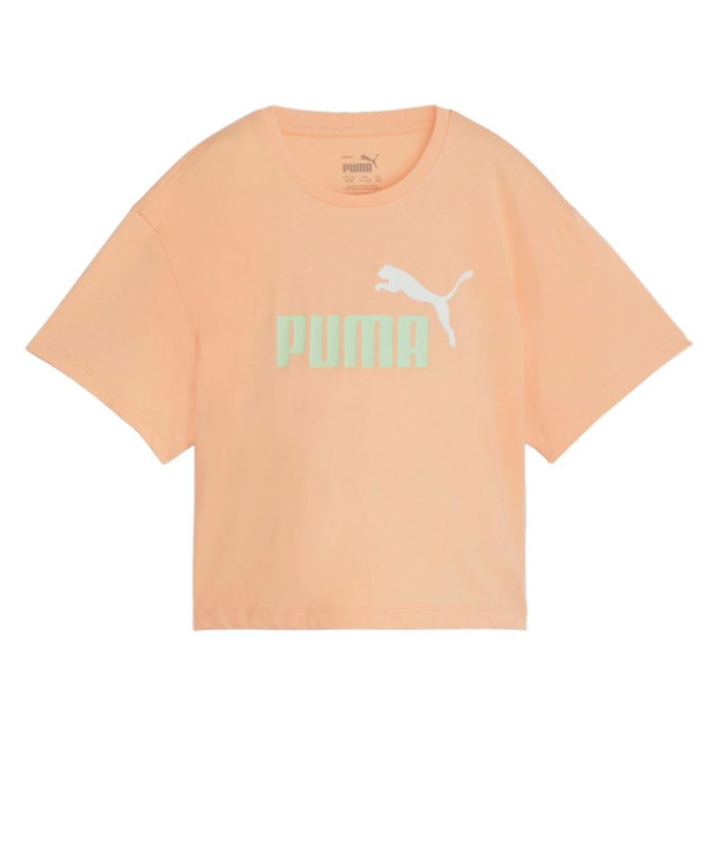 Camiseta Puma Girls Cropped Peach Fizz Infantil