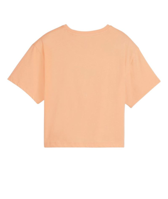 T-shirt Puma Girls Cropped Peach Fizz Enfant