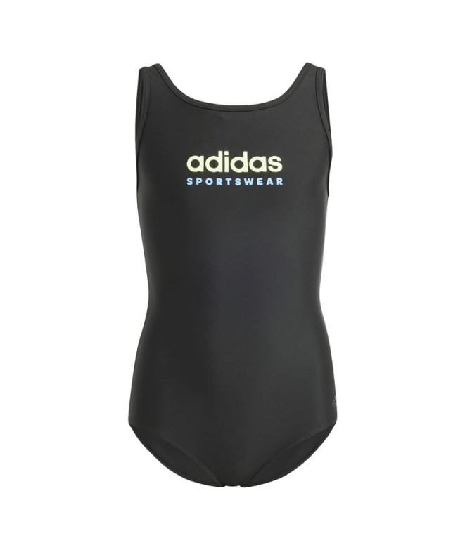 Fato de banho por Natação adidas Sportswear Uback Infantil Preto