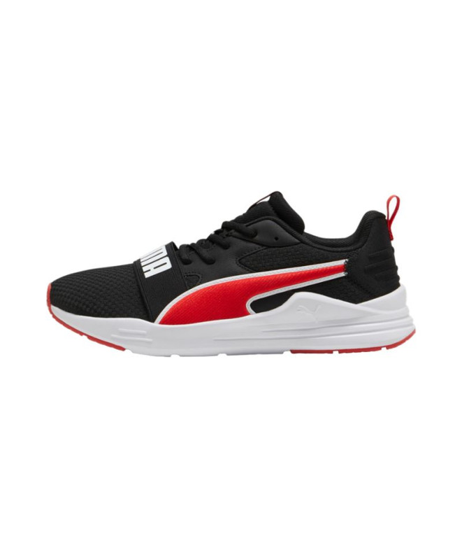 Chaussures Puma Wired Run Pure Black Red Homme
