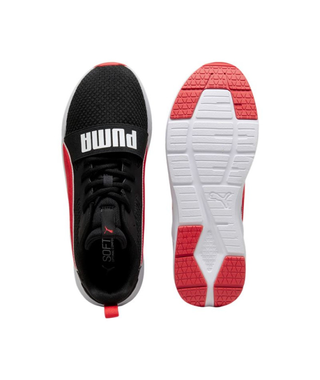 Chaussures Puma Wired Run Pure Black Red Homme