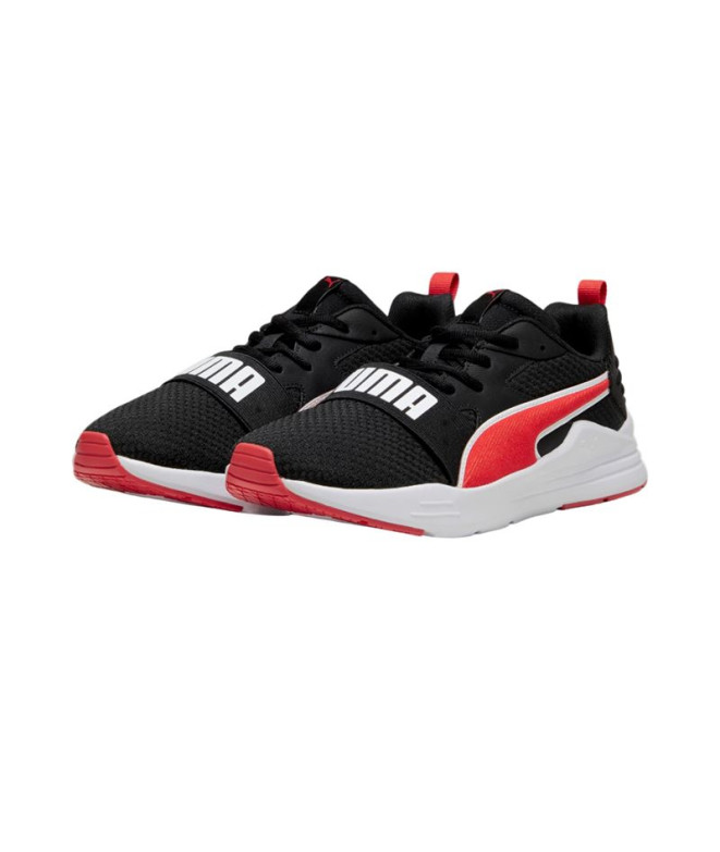 Chaussures Puma Wired Run Pure Black Red Homme