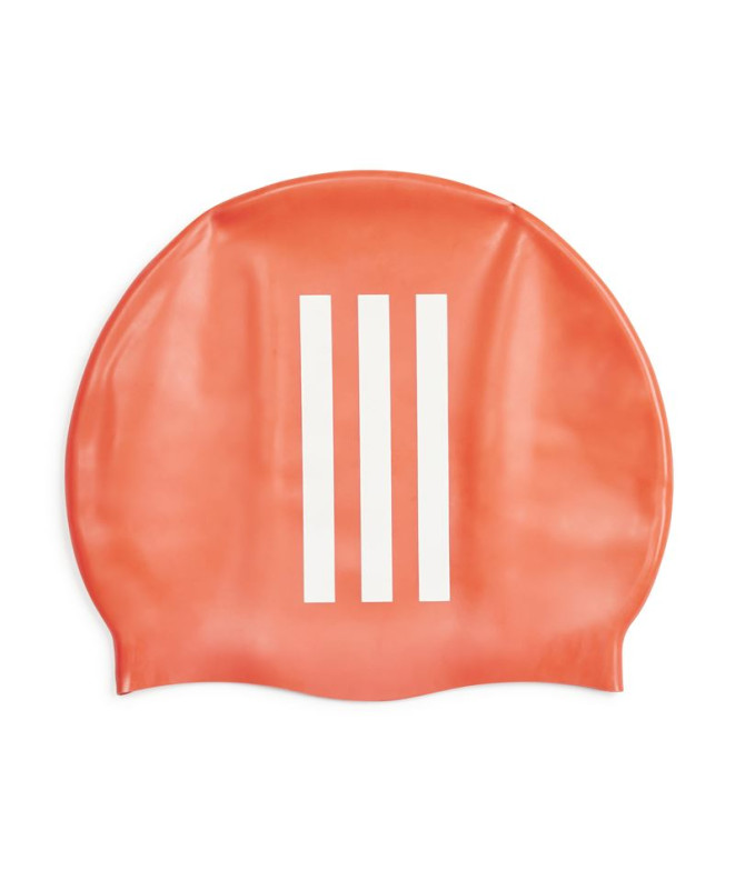 Boné de Natação adidas 3 Bandas Infantil Vermelho