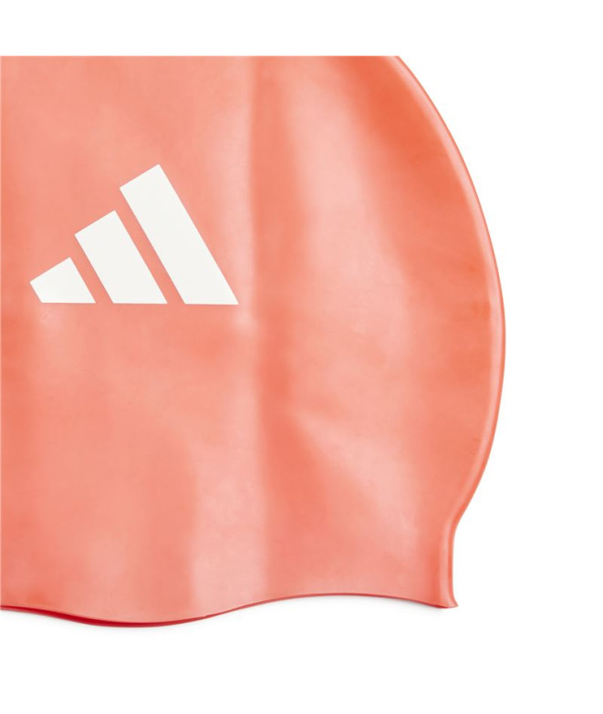Boné de Natação adidas 3 Bandas Infantil Vermelho