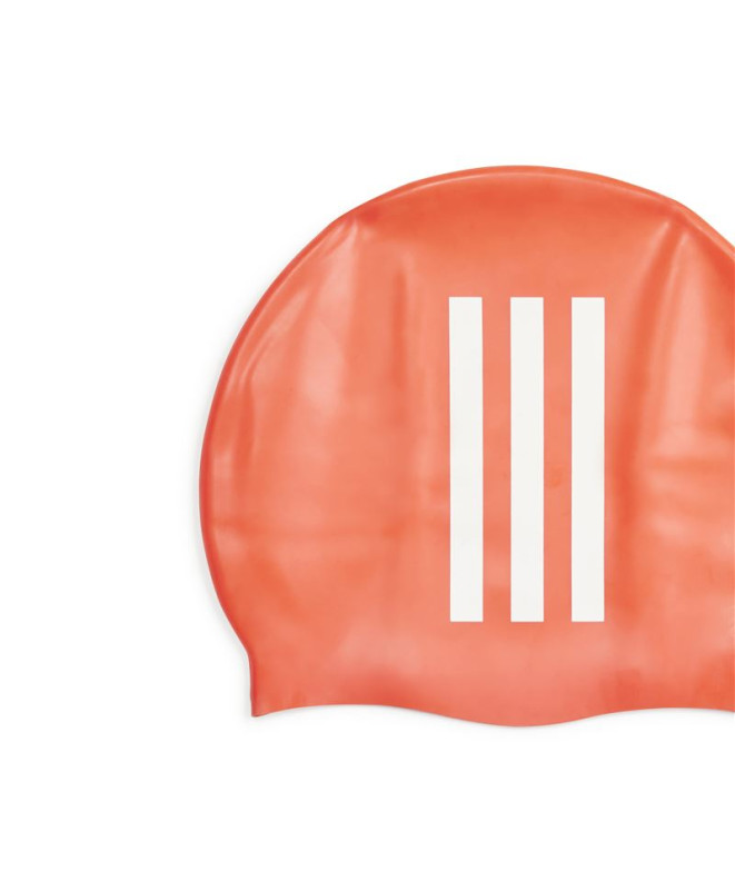 Boné de Natação adidas 3 Bandas Infantil Vermelho