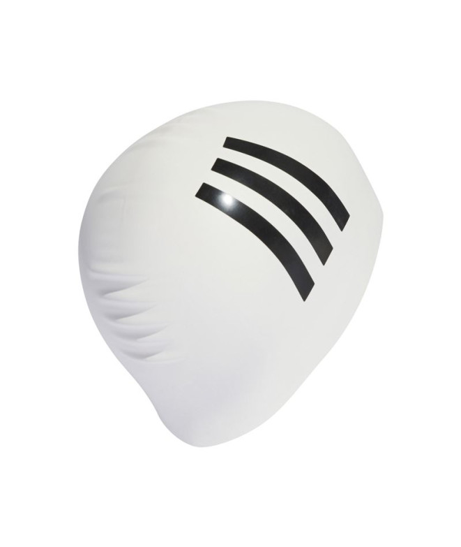 Boné de Natação adidas Adulto 3 Faixas Branco