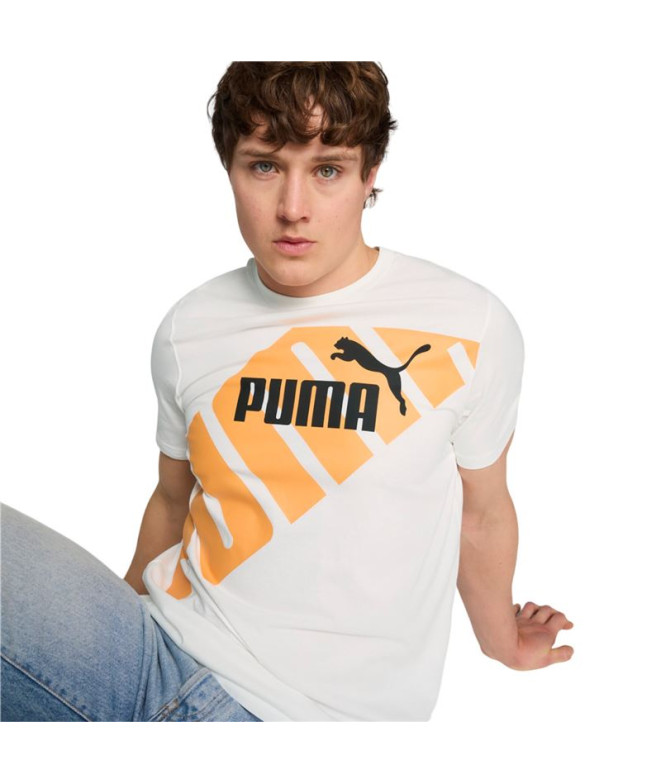 T-shirt Puma Power Graphic Blanc Homme