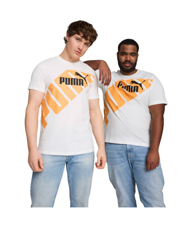 Camiseta Puma Power Graphic Blanco Hombre