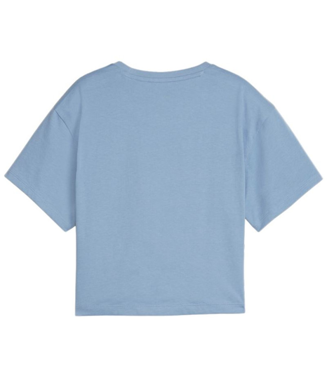 Camiseta Puma Girls Cropped Zen Blue Infantil