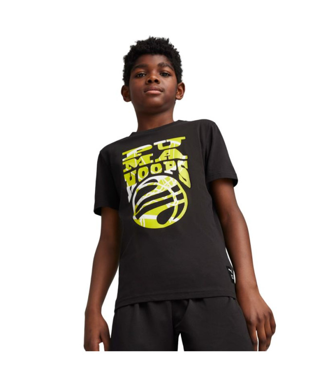Camiseta Puma Basketball Blueprint Infantil Preto