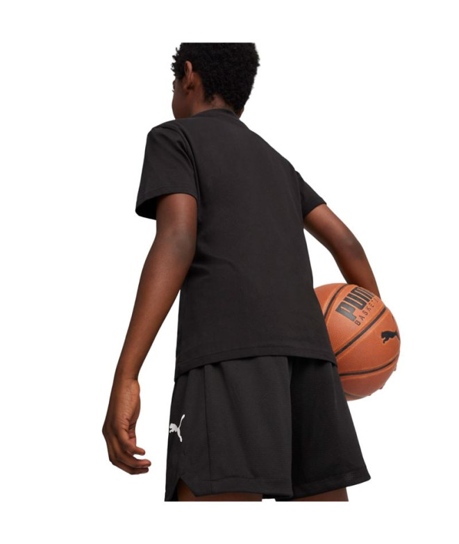 Camiseta Puma Basketball Blueprint Infantil Preto